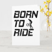 BMXバイクフリースタイルスポーツギフトクールことわざ カード (黄色い花)