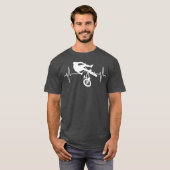 BMXバイクライダーハートビートラインモトクロスBMX Tシャツ (正面フル)