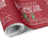 BMXバイクライダー醜いクリスマスセーター ラッピングペーパー (ロールコーナー)