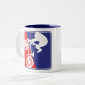 BMXバイクライダー ツートーンマグカップ (正面左)