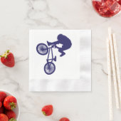 BMXバイクライダー 縁ありカクテルナプキン (インサイチュ)