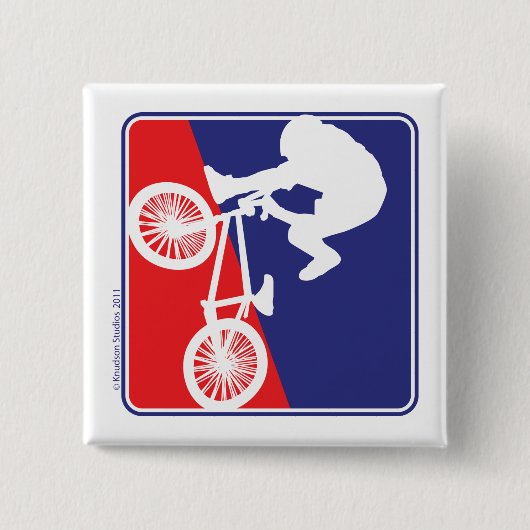 BMXバイクライダー 缶バッジ (正面)