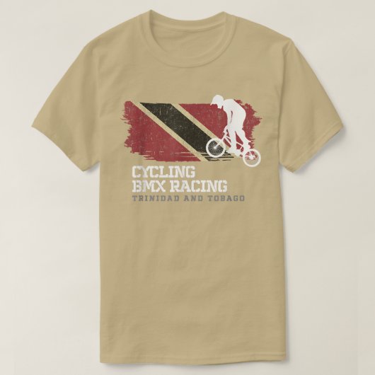 BMXバイクリニダードトバゴ国旗のサイクリングサイクリングRac Tシャツ (デザイン正面)