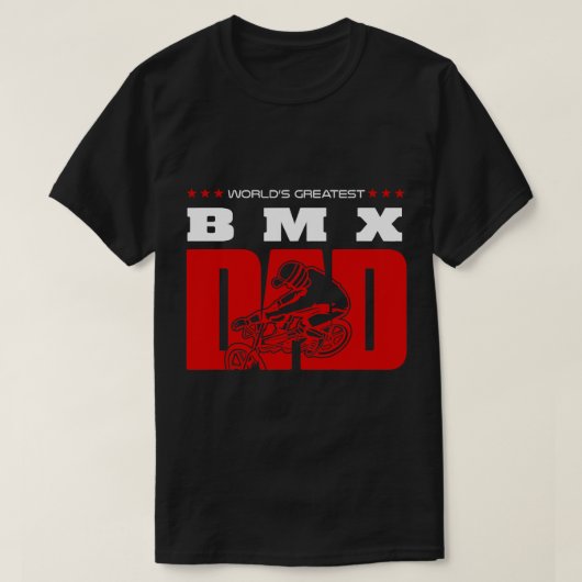 BMXバイクワールドズグレストBMXパパ Tシャツ (デザイン正面)