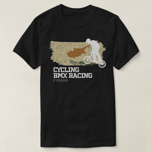 BMXバイク キプロス国旗 自転車 サイクリング レース BMX 26 Tシャツ (デザイン正面)