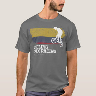 BMXバイク コロンビア国旗 バイク サイクリング レース BMX Tシャツ
