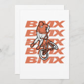 BMXバイク バイカー エクストリームスポーツ マウンテンバイク ギフト 招待状 (正面/裏面)