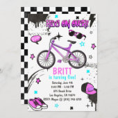 BMXバイク パープル ご招待 招待状 (正面/裏面)