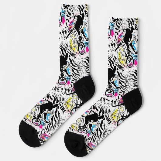Bmxバイク – Bmxフリースタイルジャンプソックス – Bmxソックス ソックス (左)