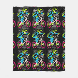Bmxパーソナライズされたフリース- Bmxバイクグラフィティ フリースブランケット