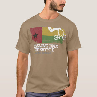 BMXフリースタイルバイクギニアビサウ国旗サイクリングCycli Tシャツ
