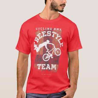 BMXフリースタイルバイクフィンランドフラグサイクリングサイクリングBMX Tシャツ