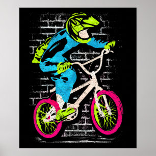 Bmxポスタパーソナライズされたー – Bmx Bike Graffiti ポスター