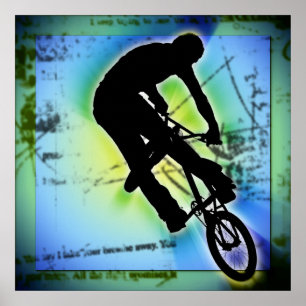 BMXマウンテンサイクリング ポスター
