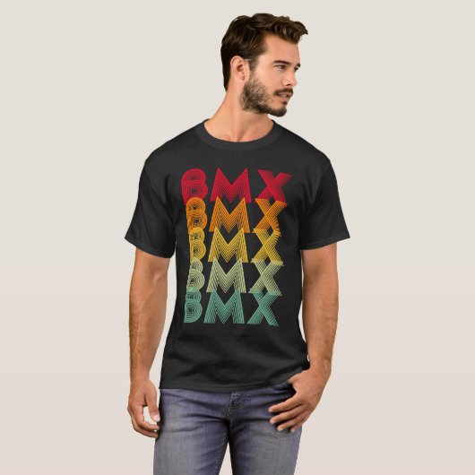 BMXマウンテンバイク自転車サイクリングエクストリームスポーツB Tシャツ (正面フル)