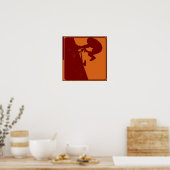 BMXライダーアポップ・アートのート ポスター (キッチン)