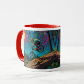 BMXライダーオンマウンテンスロープ マグカップ (正面左)