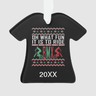 BMXライダーパーソナライズされた醜いクリスマスセーター オーナメント