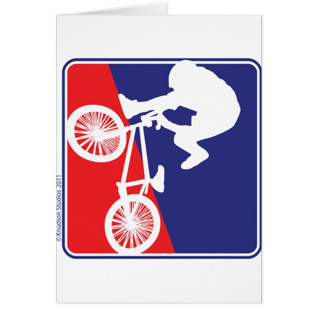 BMXライダー（赤い白と青） (正面)