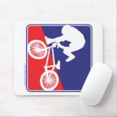 BMXライダー(赤い白と青) マウスパッド (マウス)
