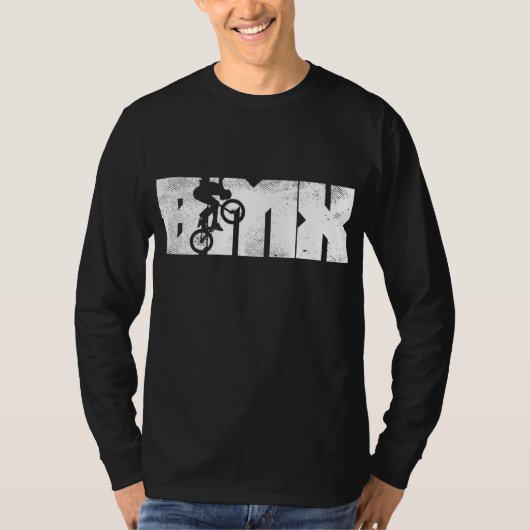 BMXレターバイクスタントフラットランドサイクリングサイクリングBic Tシャツ (正面)