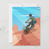 BMXレーシングBIke誕生日招待状 招待状 (裏面)