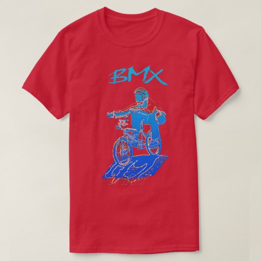 BMXレースの古い学校 Tシャツ (デザイン正面)