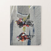 Bmxレースアクションサイクリスト素晴らしいバンデスリガバイク ジグソーパズル (縦)