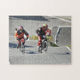 BMXレースアクション自転車選手ラードブンドスリード自転車 ジグソーパズル