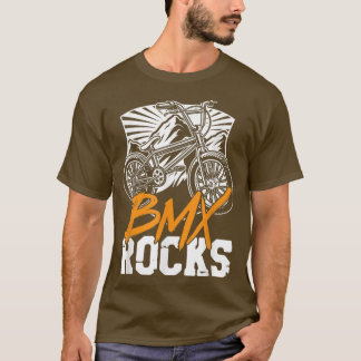 BMXロックスバイク自転車骨格サイクリングサイクリングHal Tシャツ