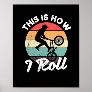 BMXヴィンテージサイクリングレトロ自転車 ポスター