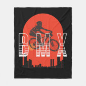BMXヴィンテージバイクファンギフトボーイズユースバイクBMX フリースブランケット (正面)