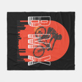 BMXヴィンテージバイクファンギフトボーイズユースバイクBMX フリースブランケット (正面(横))