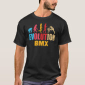 BMX人間の進化ヴィンテージ旧学校自転車Cyc Tシャツ (正面)