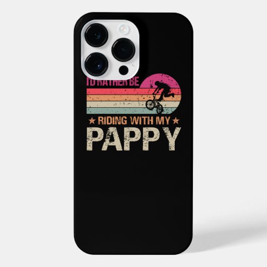 BMX私は私のPappyヴィンテージと一緒に乗っている iPhoneケース (裏面)