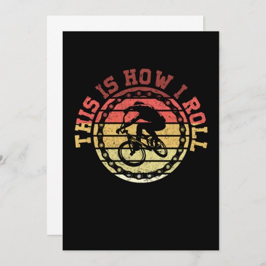 BMX自転車のサイク転がリストスポーツのギフトはこのように 招待状 (正面/裏面)