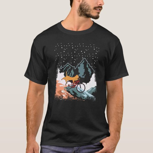 BMX自転車の少年少女の猫 Tシャツ (正面)