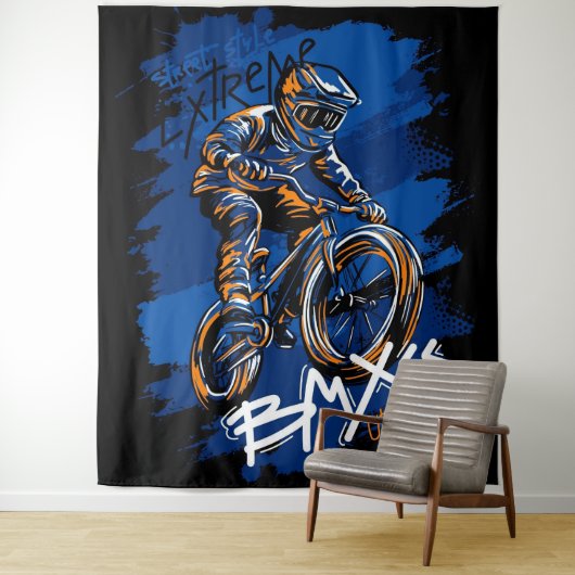 BMX自転車アーバングラフィティストリートウェア タペストリー (インサイチュ)