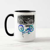 BMX自転車スポーツカラー反射 マグカップ (左)