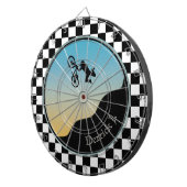 BMX自転車モトクロス市松模様に ダーツボード (正面右)