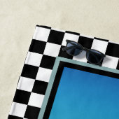 BMX自転車モトクロス市松模様に ビーチタオル (インサイチュ)