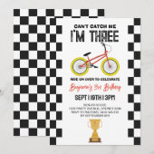 BMX自転車3歳の誕生日パーティー 招待状 (正面/裏面)