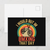 BMX おもしろい 忙し BMXingザデイバイクもしくは自転車に乗る人 ポストカード (正面/裏面)