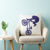 BMX-バイクもしくは自転車に乗る人 クッション (椅子)