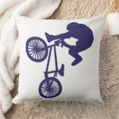 BMX-バイクもしくは自転車に乗る人 クッション (ブランケット)