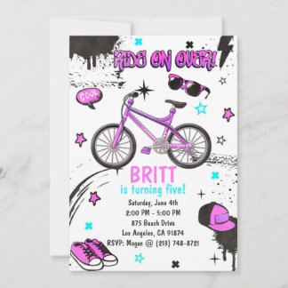 BMX 自転車 パープル ご招待 招待状