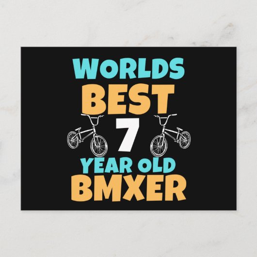 BMX 7 Year Old Birthday Party Costume ポストカード (正面)