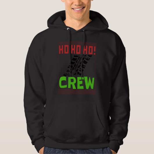 BMX Bicycle Mountain Offroad Ho Ho Ho Crew Santa パーカ (正面)