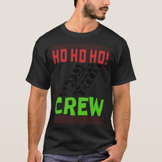 BMX Bicycle Mountain Offroad Ho Ho Ho Crew Santa Tシャツ (正面)