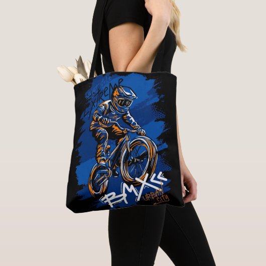 Bmx Bicycle Urban Graffiti streetwear  トートバッグ (クローズアップ)